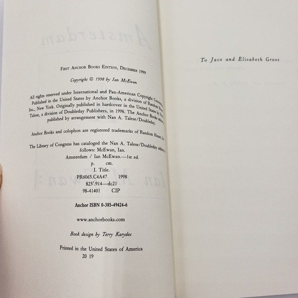 3/$12 Ian McEwan Amsterdam Paperback Book - Picture 4 of 6